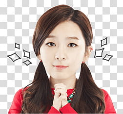 Red Velvet seulgi kakao talk emoji, woman's face transparent background PNG clipart