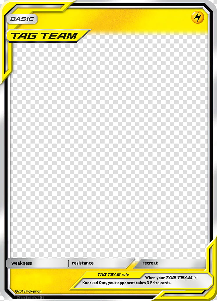 Pokemon SM Templates, Lightning GX TT Basic, Basic Tag Team card transparent background PNG clipart