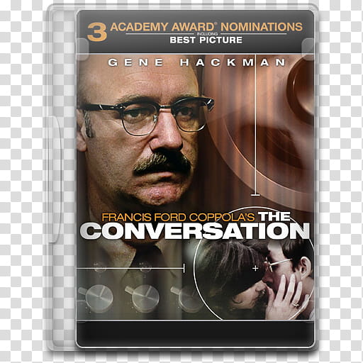 Movie Icon Mega , The Conversation, Francis Ford Coppola's The Conversation DVD case transparent background PNG clipart