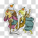 Okami Characters Icon , Mr. and Mrs. Orange transparent background PNG clipart
