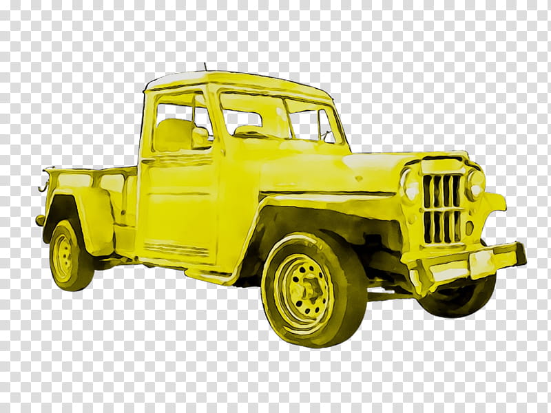 Car, Pickup Truck, Jeep, Model Car, Scale Models, Truck Bed Part, Yellow, Vehicle transparent background PNG clipart