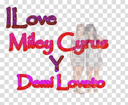 demi y miley texto transparent background PNG clipart