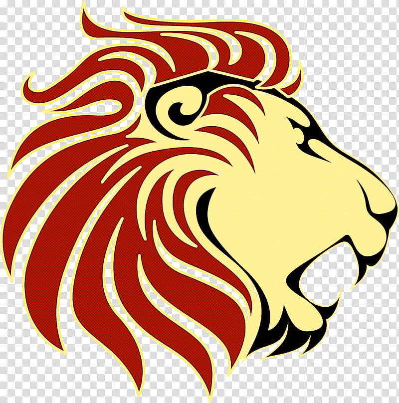 head wildlife big cats lion, Roar, Logo transparent background PNG clipart