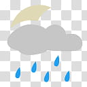 plain weather icons, , clouds with rain illustration transparent background PNG clipart