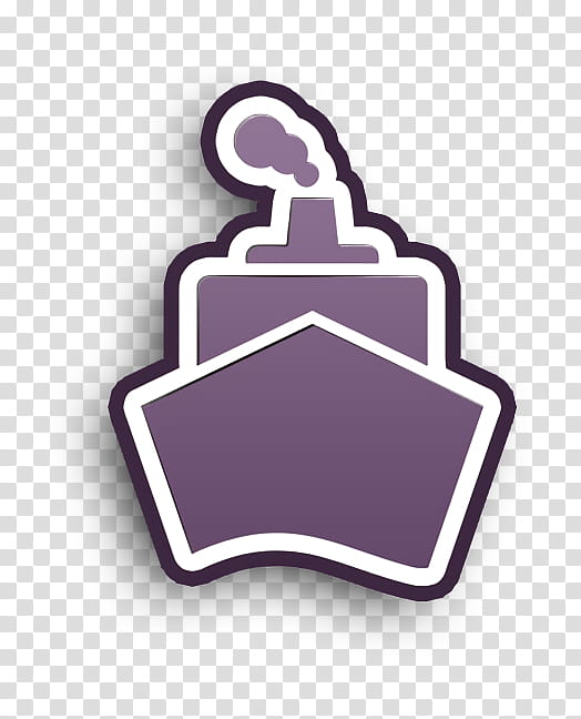 transport icon Boat from front view icon Logistics Delivery icon, Boat Icon, Violet, Purple, Logo, Magenta, Hand, Label transparent background PNG clipart