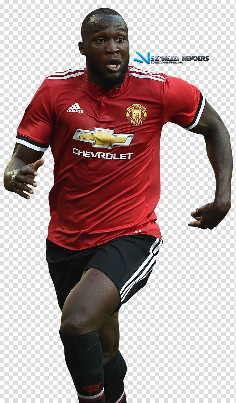 Cartoon Football, Romelu Lukaku, Soccer Player, Manchester United Fc, Belgium National Football Team, Premier League, Jersey, Football Player transparent background PNG clipart