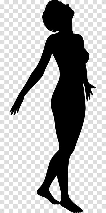 Woman, Silhouette, Female, Drawing, Girl, Standing, Joint, Leg transparent background PNG clipart