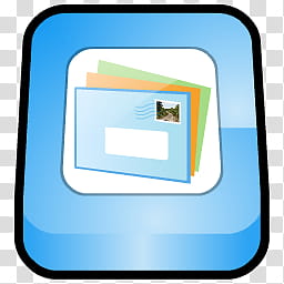 WannabeD Dock Icon age, E-Mail, blue folder icon transparent background PNG clipart