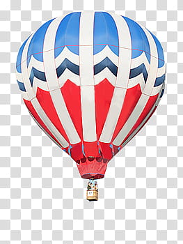 Up up and away, red, blue, and white hot air balloon transparent background PNG clipart