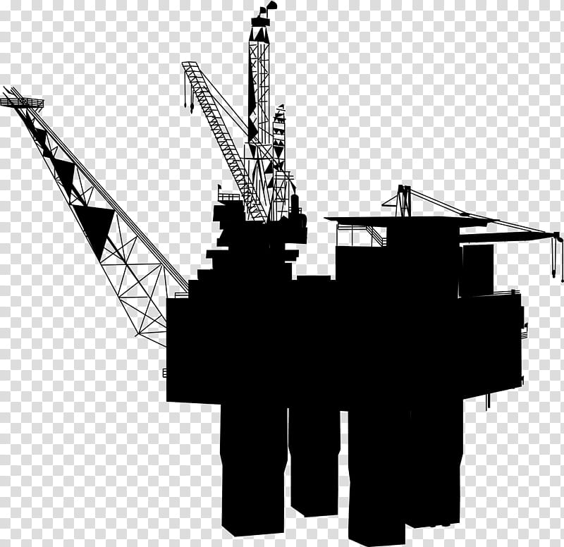 Graphic, Machine, Technology, Oil Rig, Blackandwhite, Vehicle, Drilling Rig, Style transparent background PNG clipart