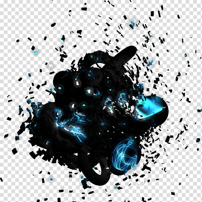 SciFi Render , black and blue paint art transparent background PNG clipart