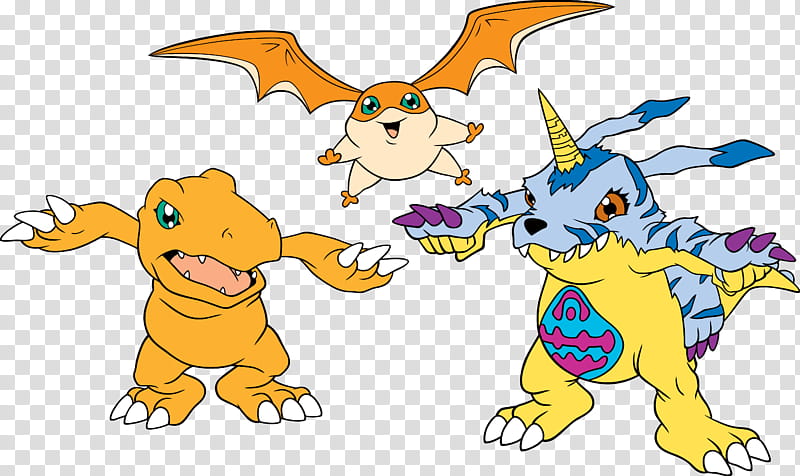 Monster, Cartoon, Agumon, Character, Digimon Tome 2 Les Monstres Attaquent, Raster Graphics, Yellow, Animal Figure transparent background PNG clipart