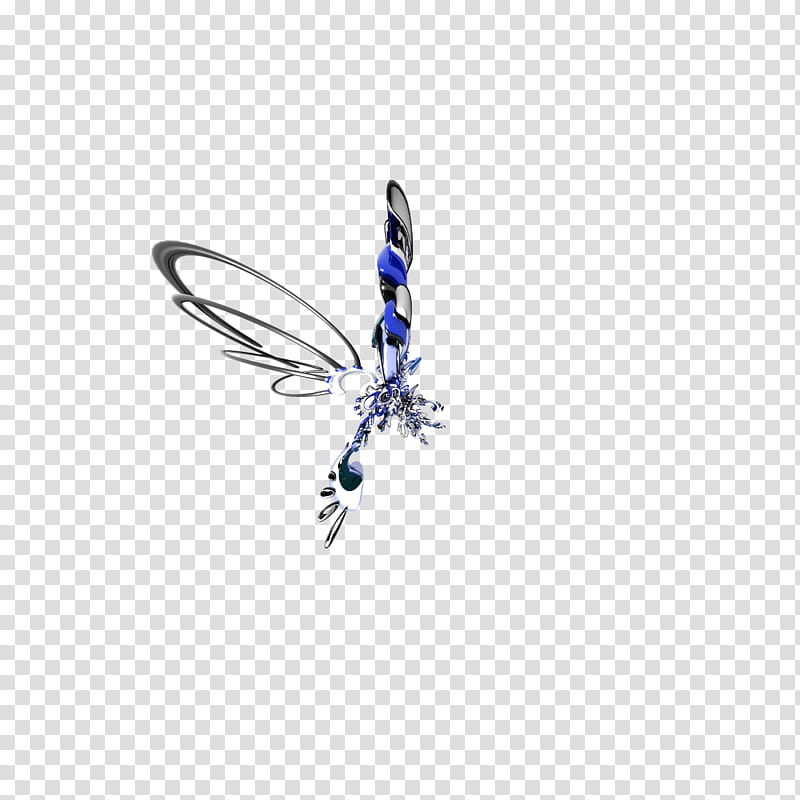 hd render , blue and white winged insect illustration transparent background PNG clipart