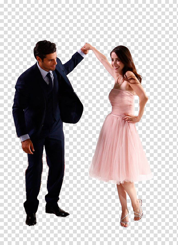 Kiraz Mevsimi, woman standing with left arm akimbo holding hands with man transparent background PNG clipart