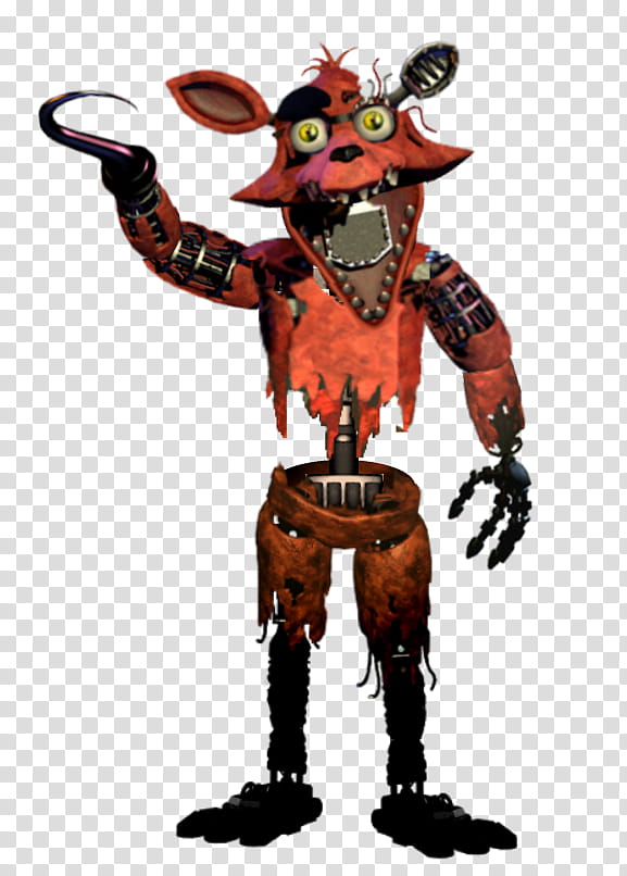 Withered Foxy full body edit transparent background PNG clipart