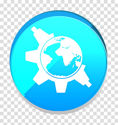 konqueror icon, Turquoise, Globe, Circle, World, Logo, Symbol, Sticker transparent background PNG clipart
