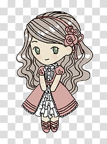 DeDecoraciones s, girl's pink haired transparent background PNG clipart