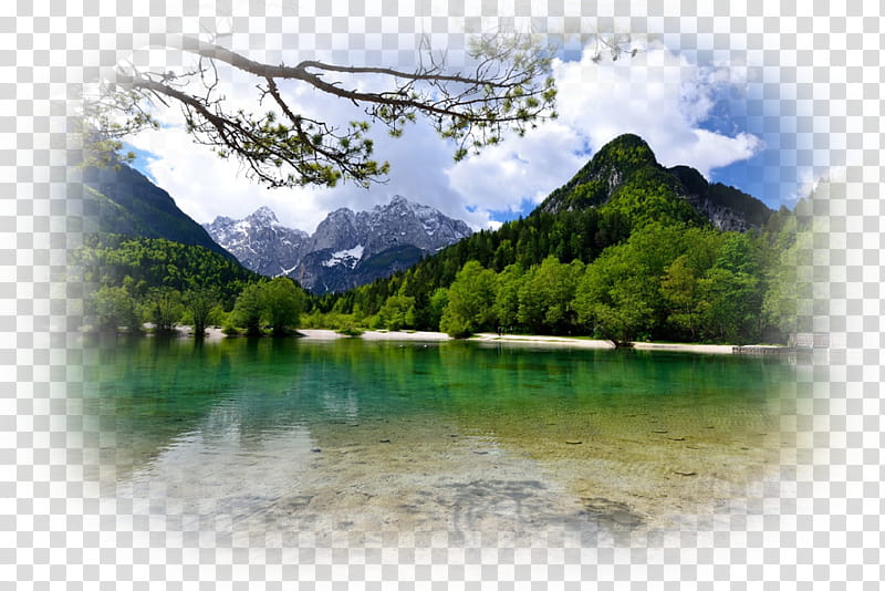 Cartoon Nature, Landscape , Lake, Mountain, Landscape Painting, Panorama, Nature Reserve, Slovenia transparent background PNG clipart