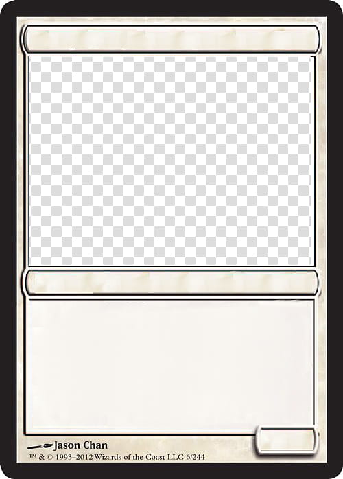 MTG Blank white card transparent background PNG clipart