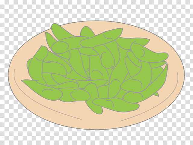 Green Leaf, Edamame, Plate, Plant, Lettuce, Tableware, Cabbage transparent background PNG clipart