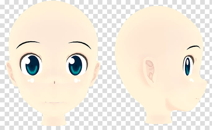 MMD head WIP IN NEED OF SOMEONE WHO DOES FACIALS transparent background PNG clipart