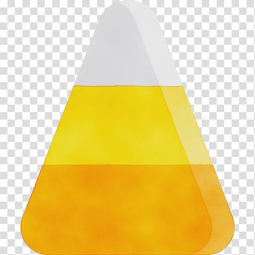 Candy corn, Watercolor, Paint, Wet Ink, Yellow, Orange, Cone, Triangle transparent background PNG clipart