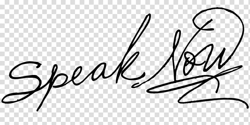Speak Now Logo, black artist's signature transparent background PNG clipart