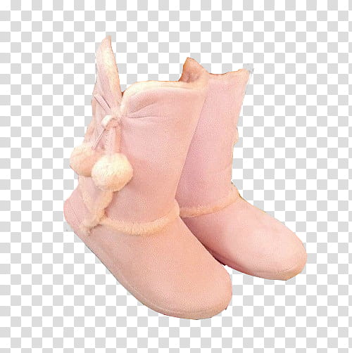 Pink , pair of pink suede boots transparent background PNG clipart