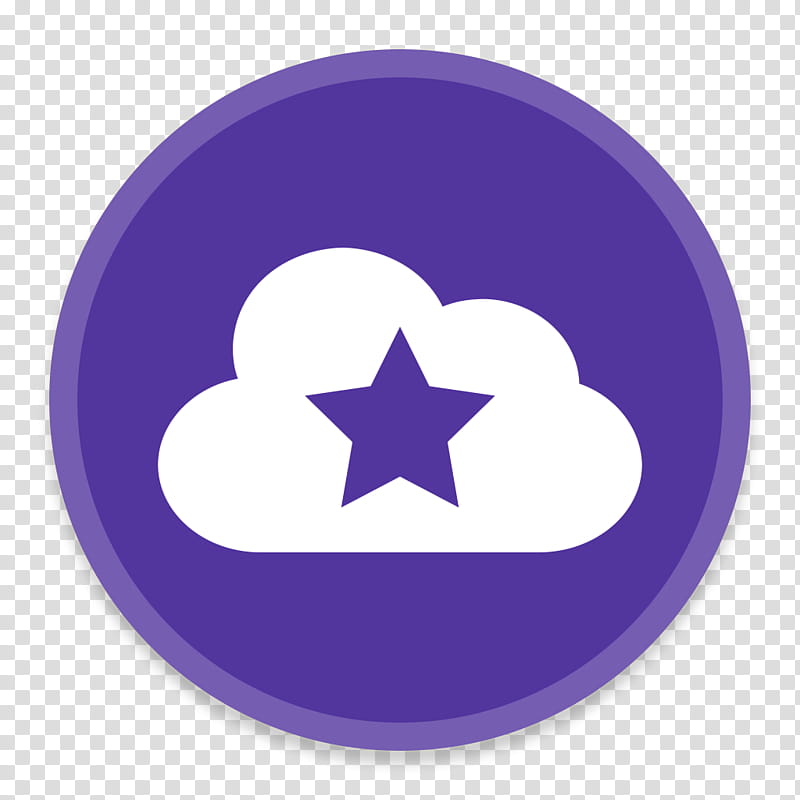 Button UI Requests, purple star inside white cloud and purple circle icon transparent background PNG clipart