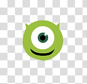 Wazowski, Mike Wazowski smiling emoji transparent background PNG clipart