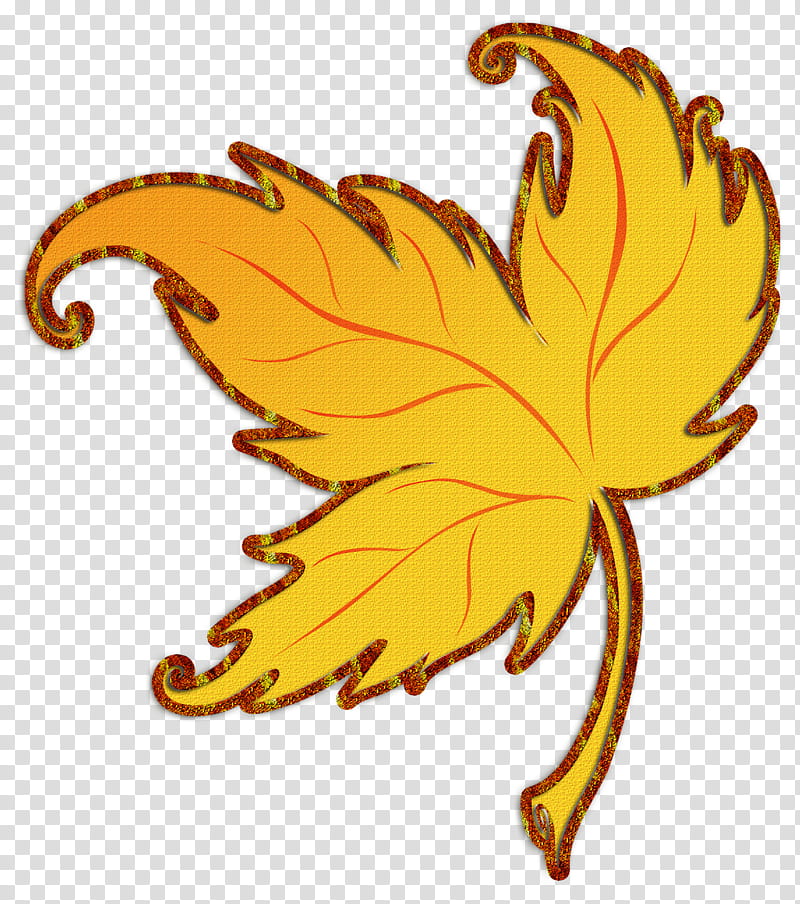 Enchanting Autumn Elements, yellow leaf illustration transparent background PNG clipart