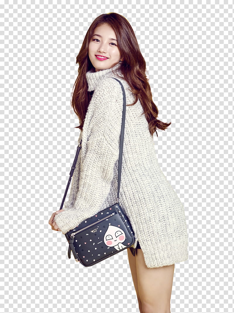 SUZY, women's gray sweater transparent background PNG clipart