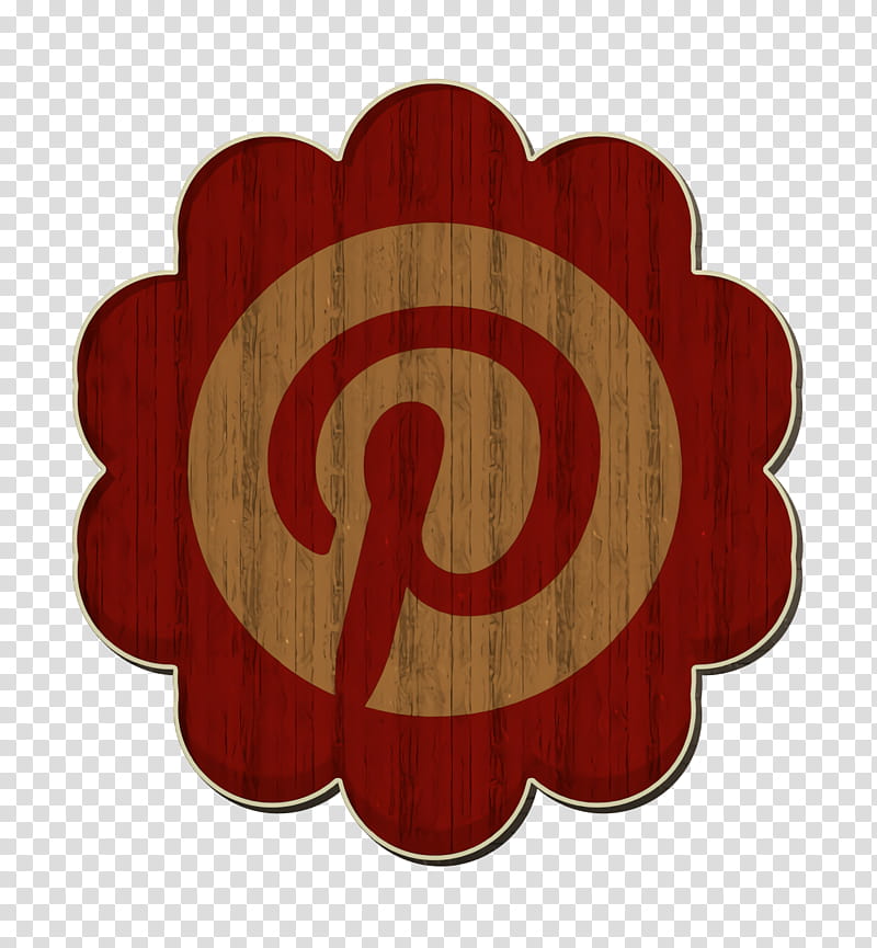 flower icon media icon p icon, Pinterest Icon, Round Icon, Social Icon, Red, Logo, Symbol, Label transparent background PNG clipart