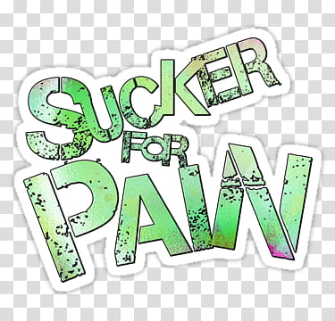 Suicide Squad Stickers, green Sucker for Pain painting transparent background PNG clipart