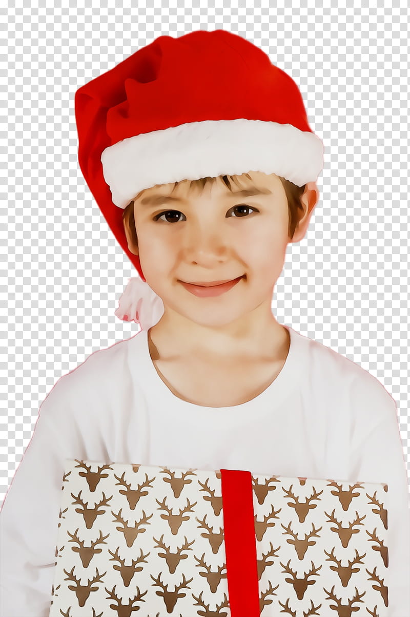 Santa claus, Watercolor, Paint, Wet Ink, Clothing, Beanie, Cap, Costume Accessory transparent background PNG clipart