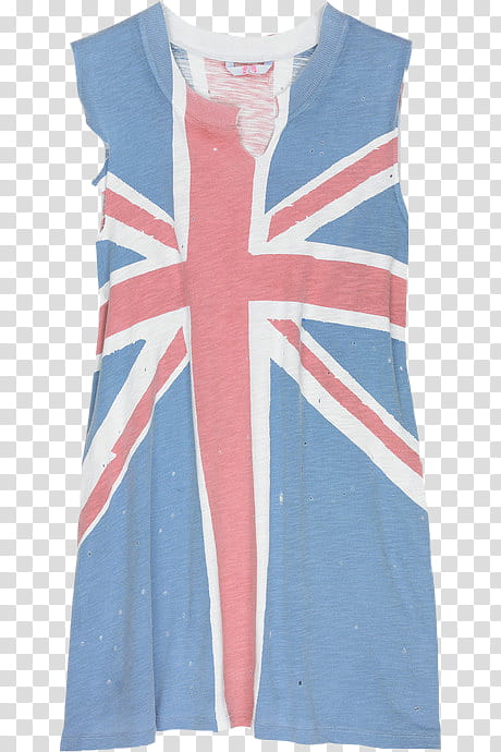 Second psd, Union Jack-printed sleeveless top transparent background PNG clipart