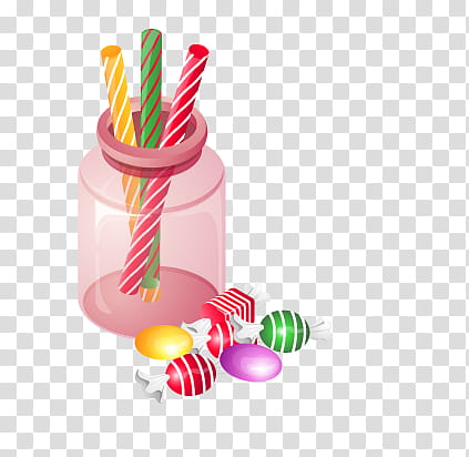 Birth Day Stuff s, pink jar beside candies art transparent background PNG clipart