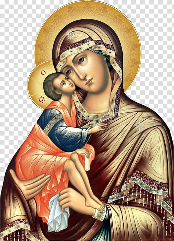 Church Icon, Mary, Madonna, Eleusa Icon, Theotokos, Veneration Of Mary In The Catholic Church, Religion, Rosary transparent background PNG clipart