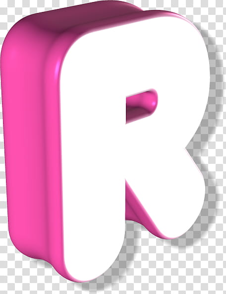 White And Pink R Free Standing Letter Transparent Background Png Clipart Hiclipart - png capital letter r free s roblox