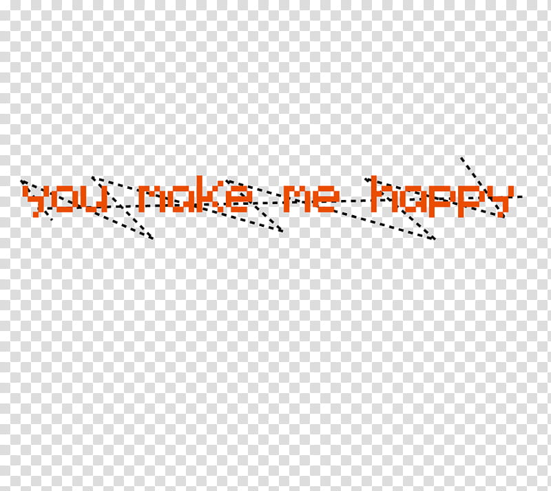 You Make Me Happy, you make me happy text illustration transparent background PNG clipart