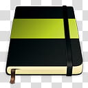 Moleskine Icons, moleskine_green_, green and black notebook icon transparent background PNG clipart