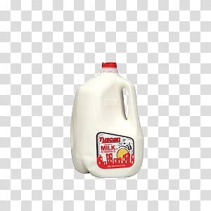 red labeled gallon close-up transparent background PNG clipart