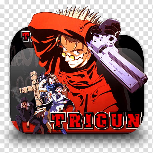 Anime Folder Icon Pack  by Knives, Trigun  transparent background PNG clipart