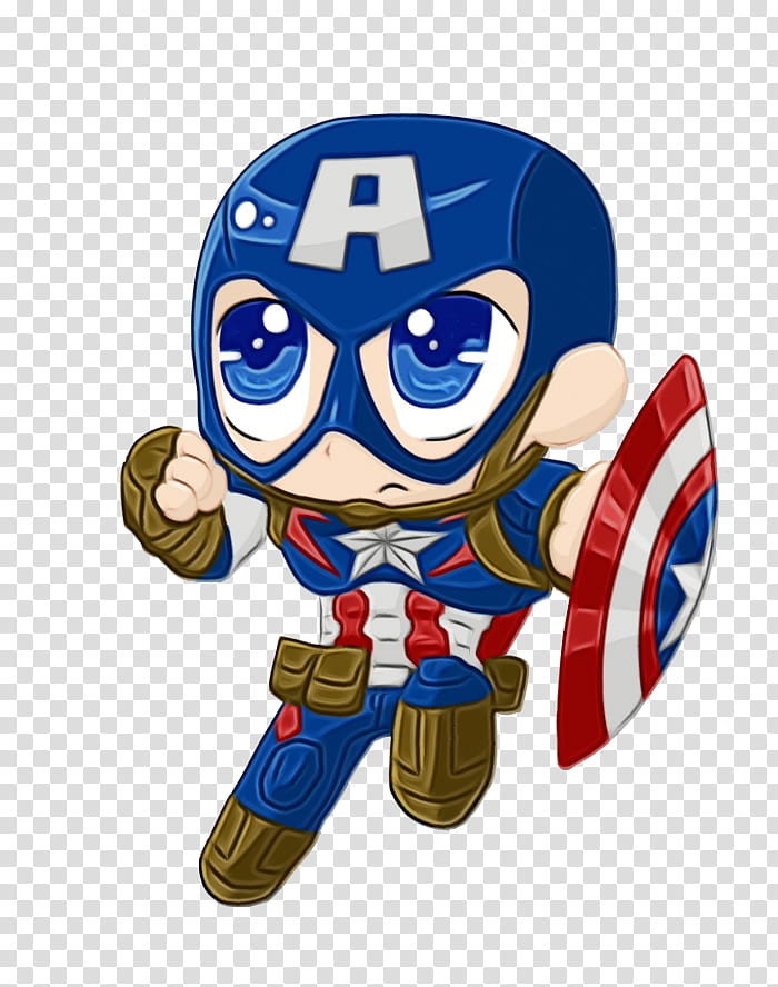 Captain america, Watercolor, Paint, Wet Ink, Fictional Character, Cartoon, Superhero, Costume transparent background PNG clipart