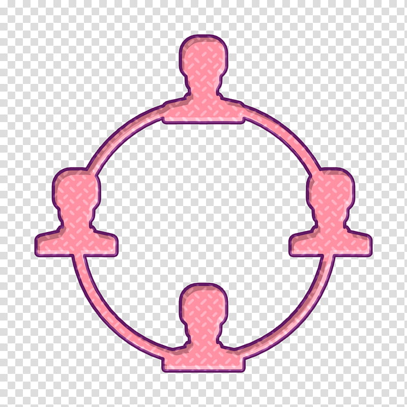 Management icon Network icon Group icon, Pink, Thumb transparent background PNG clipart