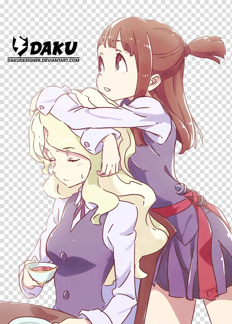 Render Diana and Akko Little Witch Academia transparent background PNG clipart