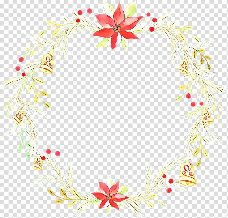 Floral Wreath, Cartoon, Twig, Floral Design, Line, Leaf, Plant, Holly transparent background PNG clipart