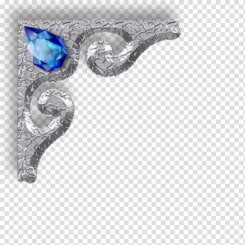 DiZa decorative element, blue jeweled gray corbel transparent background PNG clipart