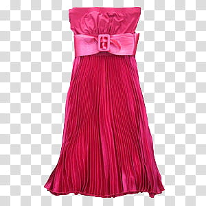 Dresses RAR, pink pleated strapless dress transparent background PNG clipart