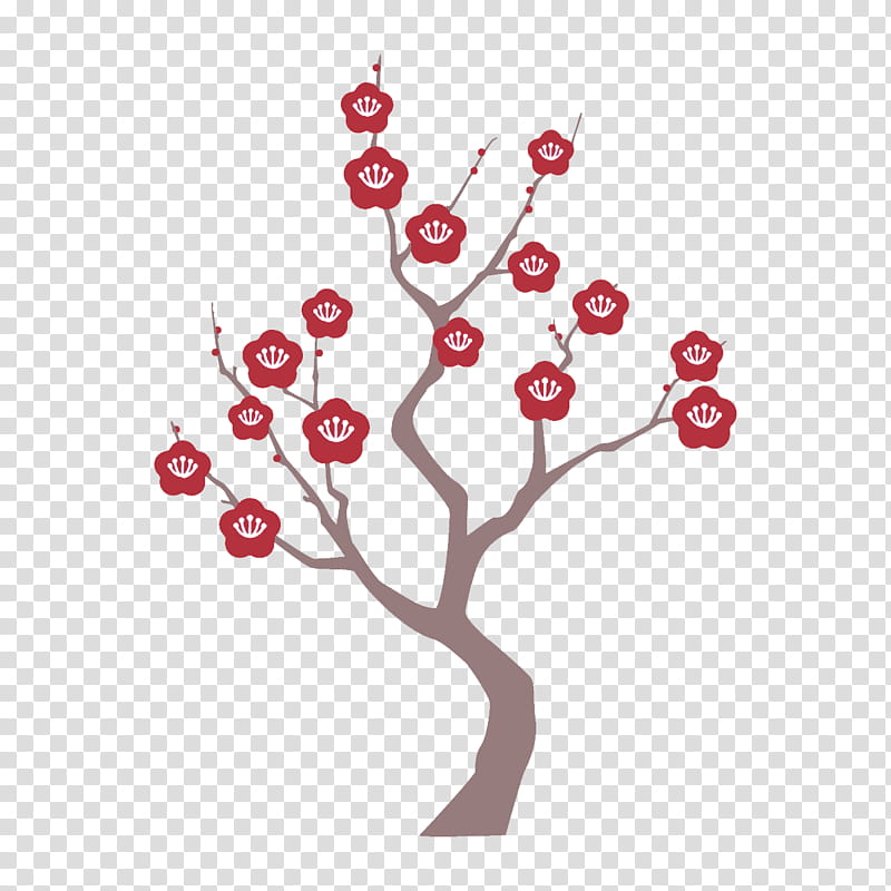 plum tree plum winter flower, Branch, Red, Plant, Twig, Cherry Blossom transparent background PNG clipart